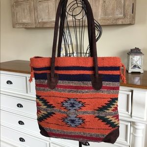 El Paso Saddlebag Company Purse Faux Suede Straps